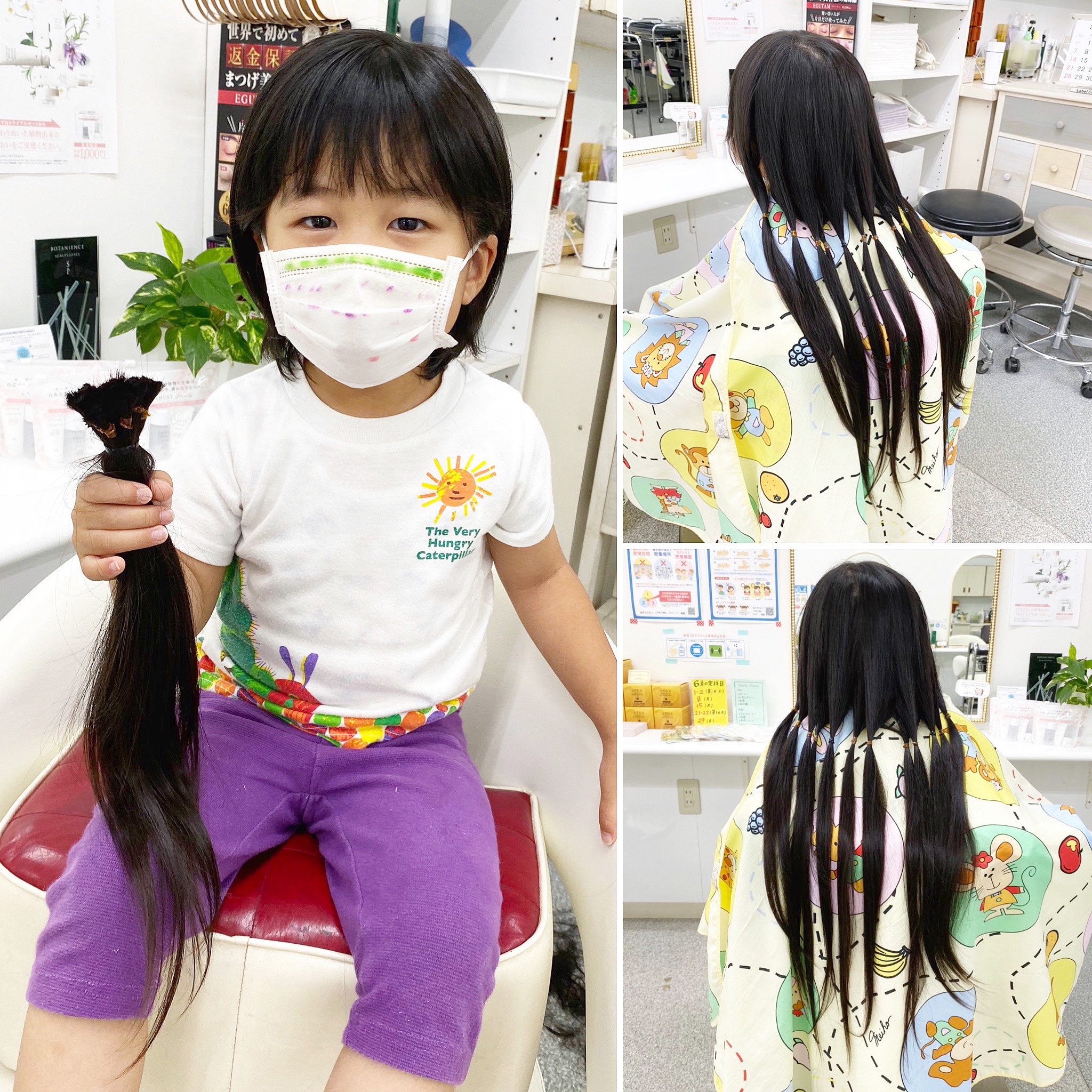 ヘアドネーション5歳の男の子 きよみ美容室 福岡県直方市 美容院 ブライダルヘアメイク 着付